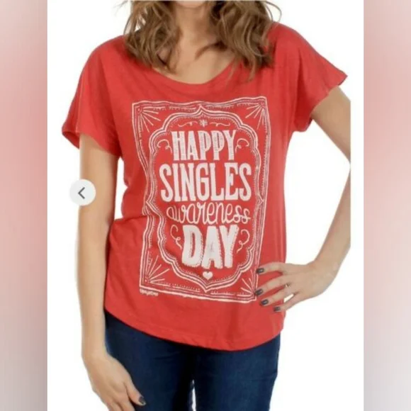 VALENTINES DAY SINGLES AWARENESS DAY SHIRT - Picture 2 of 4
